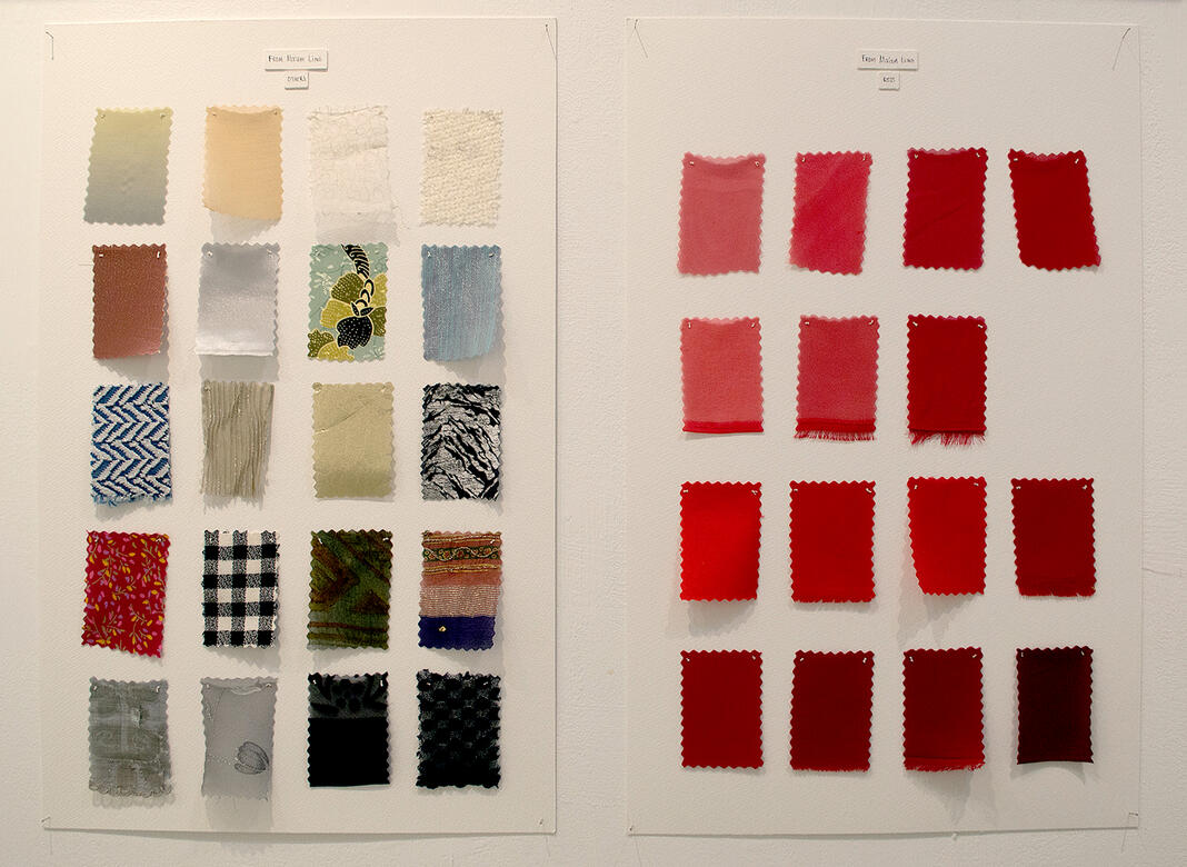 Swatch Catalog (From Ma'am Ling) - Textile on paper board - 22 x 14 inches (each) - 2017