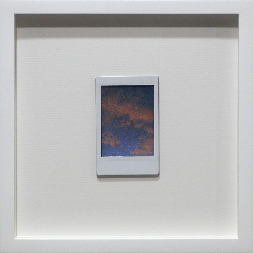 In Between the View and You - Instax, stained plexiglass - 8.5 x 8.5 inches (FS) - 2019 for "Art Fair Philippines 2019", Silverlens Galleries (photo courtesy of Silverlens Galleries)