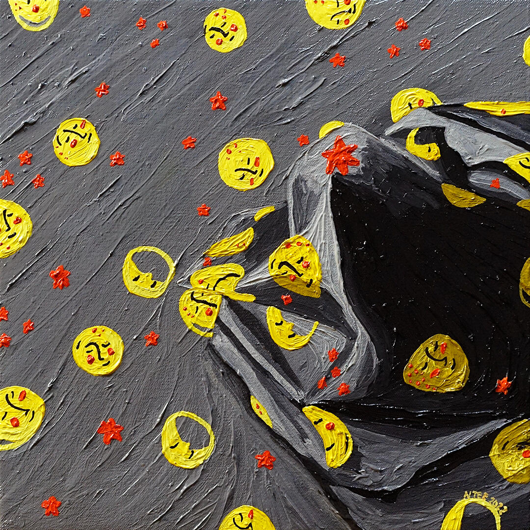 Gibbous - Oil on canvas - 12 x 12 inches - 2022