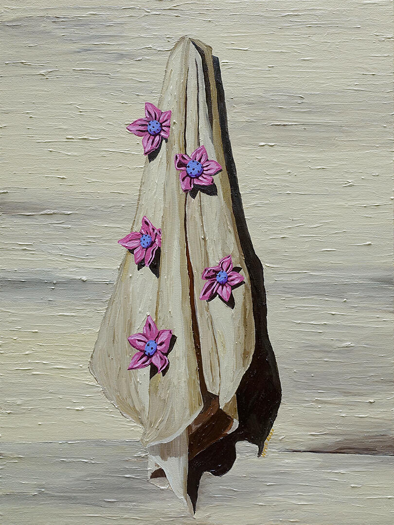 Study #2 (Pink) - Oil on canvas - 24 x 18 inches - 2023 for "Xavier School Art Fest 2023", West Gallery