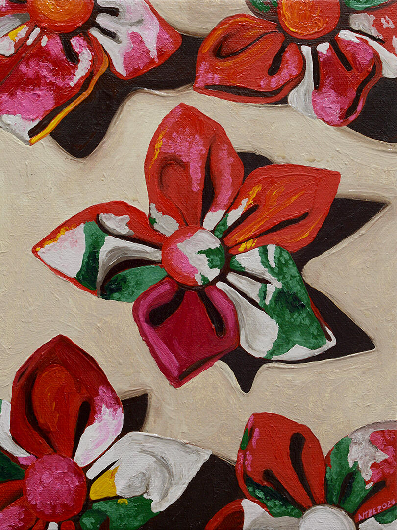 Blooming - Oil on canvas - 12 x 9 inches - 2024 for "12 x 9 x 35", West Gallery (photo courtesy of West Gallery)